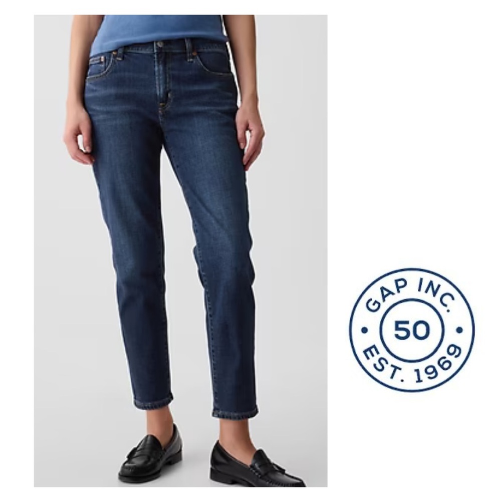 Gap Girlfriend Mid-Rise Ankle Jeans